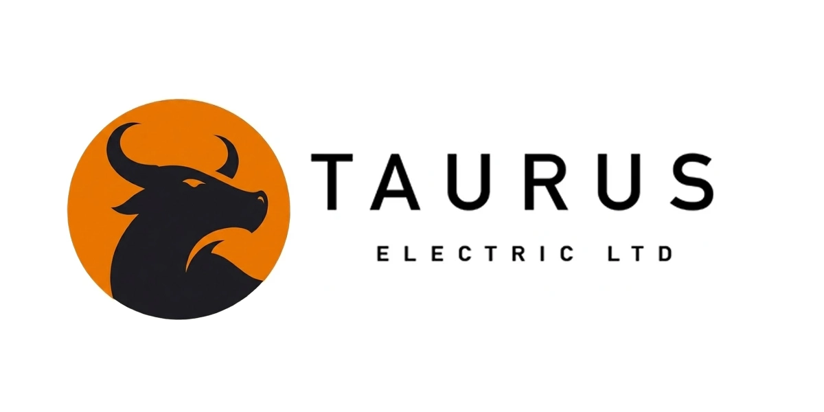 Taurus Electric Ltd logo — black bull silhouette in an orange circle