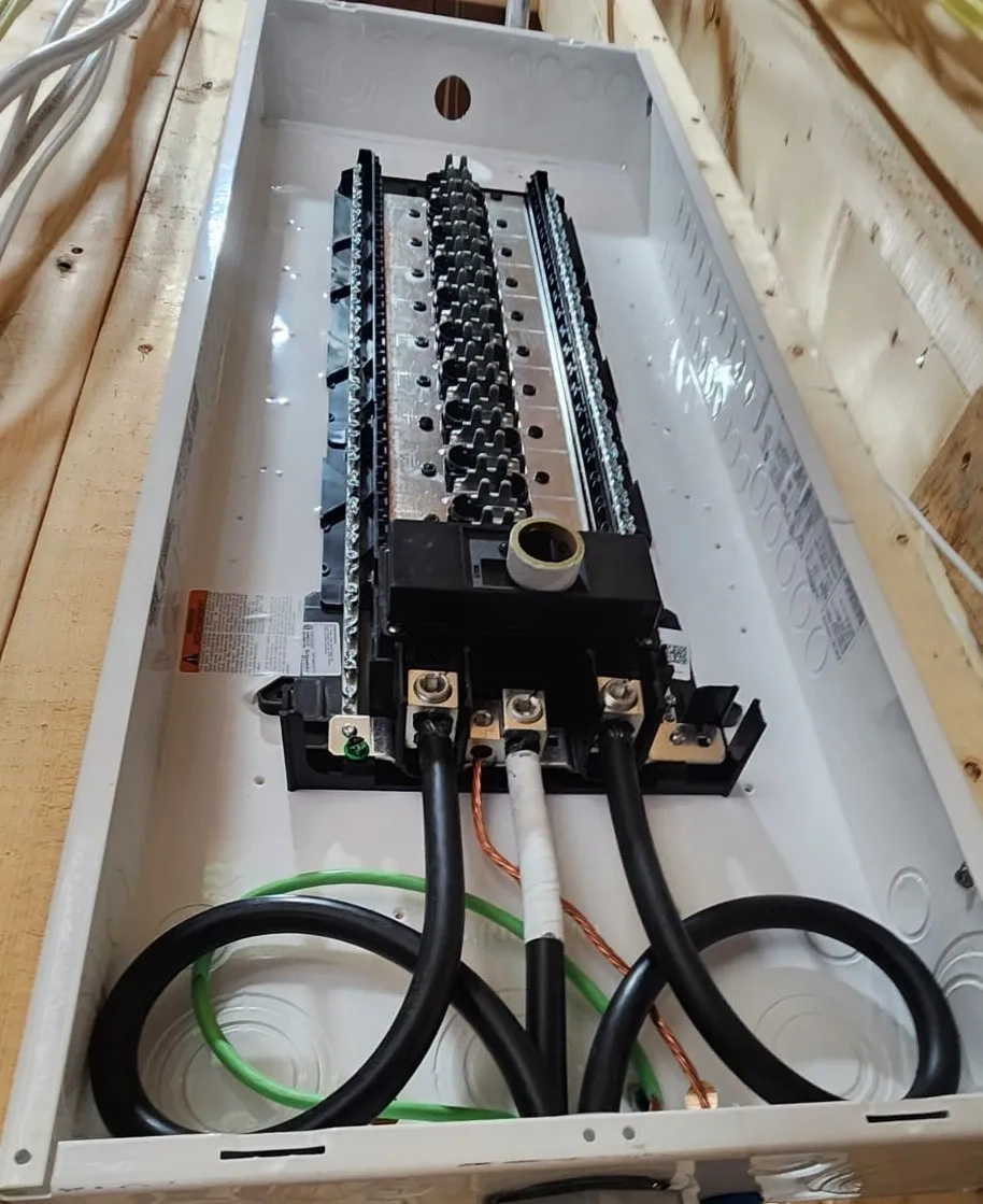 Taurus Electric project — finished interior with accent lighting.